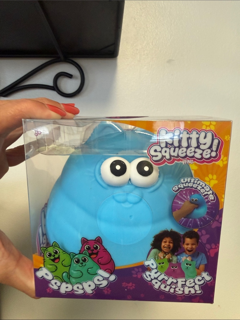 Squeeze Blue Kitty Squeeze Puffy Squishy Toy
